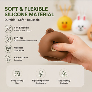 Couvre-bouteille diffuseur d'arômes en silicone personnalisé, accessoire de parfum mignon en forme d'animal, fabricant OEM ODM, couvercle en silicone pour flacon de parfum - Product Image 4