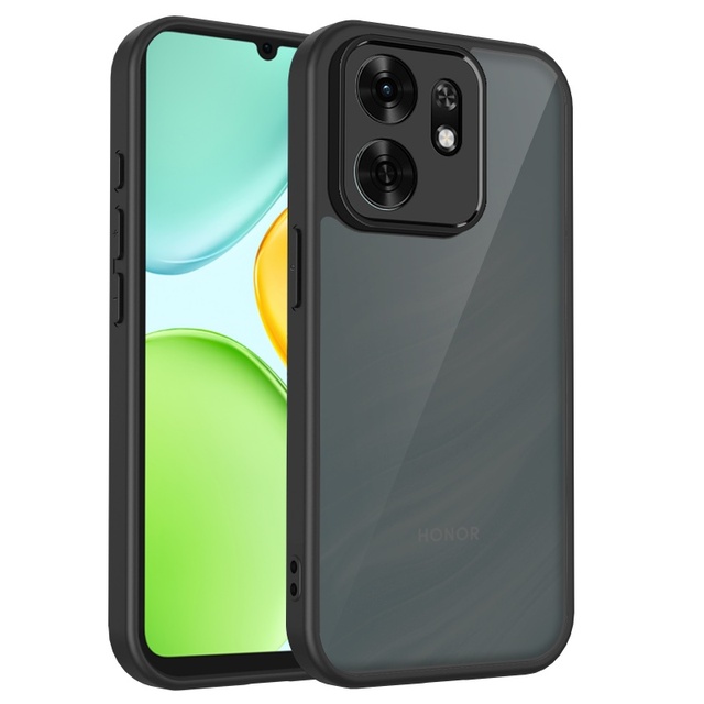 For Honor X6d 5G Global Version Case Ultra Thin Soft TPU Frame Clear Black Matte PC Back Shockproof Phone Cover