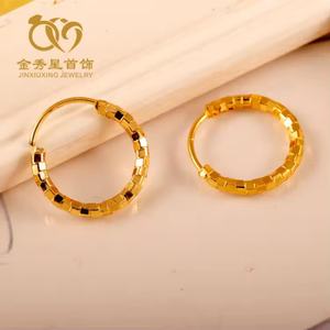 JXX Venta al por Mayor de Pendientes de Aro de Moda Chapados en Oro de 24K para Mujer, Pendientes Colgantes, Joyería - Product Image 6