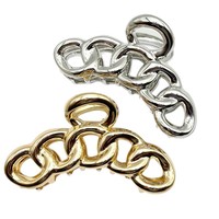 Nouvelle Grande Pince à Cheveux Polyvalente pour Femme en Alliage de Zinc, Pince à Cheveux Géométrique en Forme de Disque pour l'Arrière de la Tête, Pince Requin