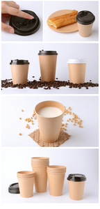 Custom Logo Printed Compostable Biodegradable Bamboo <strong>Pulp</strong> <strong>Paper</strong> Coffee Cup With PLA Lids Mini Bamboo <strong>Paper</strong> Cups - Product Image 3