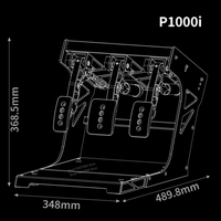 Pédales Simagic P1000i modulaires inversées triples avec option hydraulique P1000i & P1000i-RS, pédales de simulation de course avec capteur de force pour simulateur PC