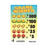 Billets à gratter instantanés personnalisés avec motifs de jeux de casino, échantillons gratuits, 100 % confidentiels