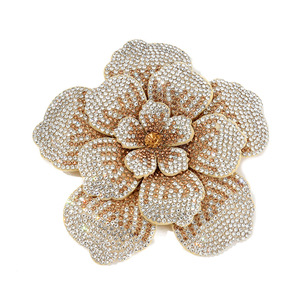 Broche de Flor de Cristal 3D Feito à Mão com Strass para Aplicação em Tecido Luxuoso para Mulheres, Apliques, Patches para Bolsas, Roupas, Sapatos e Chapéus - Product Image 5