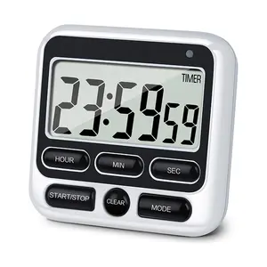 Digital Screen Kitchen Timer Large Display Digital Timer Square Cooking Count Up Countdown Alarm Clock Sleep Stopwatch