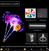 Vente en gros de ballons Bobo 18/20/24/32 pouces, ballons LED lumineux avec autocollant pour la décoration de fête et les cadeaux