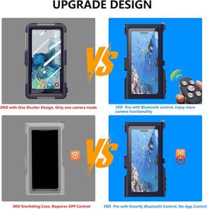ShellBox 3.ª Generación, Funda para Cámara con Bluetooth para iPhone 14 15 Pro Max <span class=keywords><strong>Galaxy</strong></span> S22, Funda Deportiva Impermeable de 49 pies/15 m, Material TPU+PC - Product Image 2