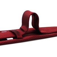 Cravate personnalisée élégante à pois géométriques de Chine vente en gros de vin rouge noir 100% soie Jacquard tissée Cravates rouges en soie pour hommes