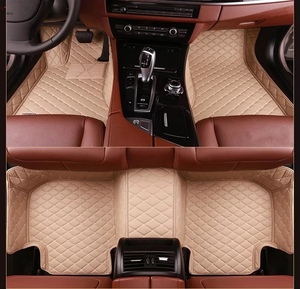 Luxury <strong>Car</strong> <strong>Mats</strong> Leather Customs Made 95% <strong>Car</strong> Models Full Coverage Interior Protection Waterproof <strong>Mats</strong> Black with <strong>Red</strong> Lines - Product Image 6