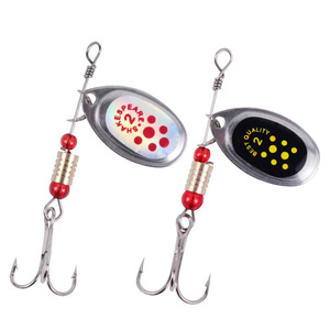 Leurre de pêche en métal en forme de cloche avec hameçons triples, 6 cm, 3 g, Luia, appât biomimétique rotatif en métal scintillant - Product Image 3