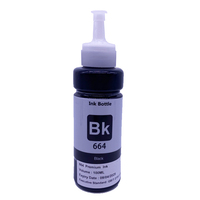 Encre de Recharge 100ML 664 T664 pour Imprimante Epson L550 L555 L310 L365 L565 L395 L380 L375 L455 L655 L605 L486 L386 L382 L1455