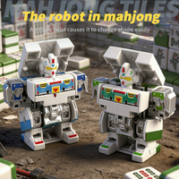 Nouveauté : Porte-clés créatif, jouet de simulation Mahjong, robot transformable, jouet éducatif pour enfants