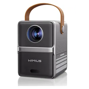 Wimius P61 proyektor film portabel Mini, proyektor LCD fokus elektrik 5G WIFI layar 300 "1080P luar ruangan