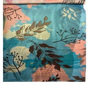 ผ้าไหมทิชชูพิมพ์ลายดิจิทัลสีทอง น้ำหนักเบา 120 GSM แบบใหม่ สำหรับตัดเย็บเสื้อผ้าและชุดเดรส - Product Image 1