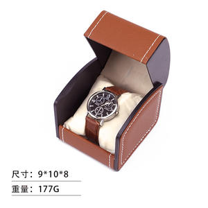 Caja de Reloj MU de <span class=keywords><strong>3</strong></span> Colores, Caja de Almacenamiento de Reloj de Cuero PU, Tapa Curva Abatible, Caja de Regalo, Caja de Embalaje de Reloj de Plástico de Alta Gama - Product Image 6