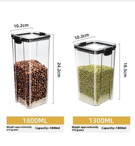 Recipiente Cuadrado Transparente Hermético para Almacenar <span class=keywords><strong>Pasta</strong></span>, Apto para Refrigerador - Product Image 5