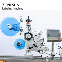 ZONESUN Xl-T833 Horizontal Pliant Boîte en Carton Anti-Sabotage Adhésif Autocollant D'emballage De Cachetage Automatique Coin Machine à Étiquettes