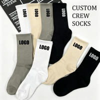 Chaussettes mi-mollet personnalisées avec logo de marque, livraison rapide, conception gratuite, couleur et emballage personnalisés, chaussettes en coton tendance pour le quotidien, vente en gros