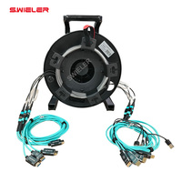 Kabel Fiber HDTV 2.1 4 Saluran 8k ke 8k Kabel Ekstensi Layar TV PC 8k Koneksi Definisi Tinggi Kabel Serat Optik 100m