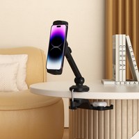 Soporte de Escritorio Metálico para Tablet y Teléfono Móvil, Ajustable, con Caja de Almacenamiento, OEM ODM, Mejor Venta
