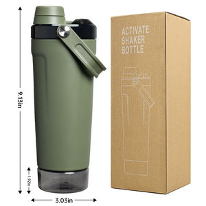 Botella de Agua Deportiva de Acero Inoxidable de Doble Pared de 20 oz con Logotipo Personalizado al por Mayor, Botella Mezcladora para Gimnasio y Ejercicio - Product Image 5