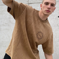 OEM-Fabrik Vintage Gewaschenes Schwergewichtiges 100% Baumwoll-Oversize-T-Shirt mit Individuellem Druckmuster Umweltfreundlich Atmungsaktiv Hochwertig