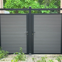 Panneaux de clôture extérieure WPC personnalisés en usine, clôture de jardin composite traditionnelle pour l'intimité, imperméable, résistant aux UV, garantie 5 ans