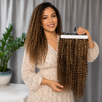 Extensions de cheveux bouclés brésiliens vierges Remy, double épaisseur, lots de cheveux humains, 22-26 pouces, vente en gros