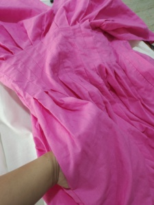 Abito in lino di alta qualità <span class=keywords><strong>davanti</strong></span> tasche <span class=keywords><strong>con</strong></span> <span class=keywords><strong>cerniera</strong></span> nascosta scollo a V vita sottile Logo personalizzato gonna in lino di cotone abito da donna - Product Image 5