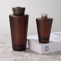 Grande bouteille diffuseur mate 200ml 500ml, flacon diffuseur de luxe en verre vide pour bâtonnets