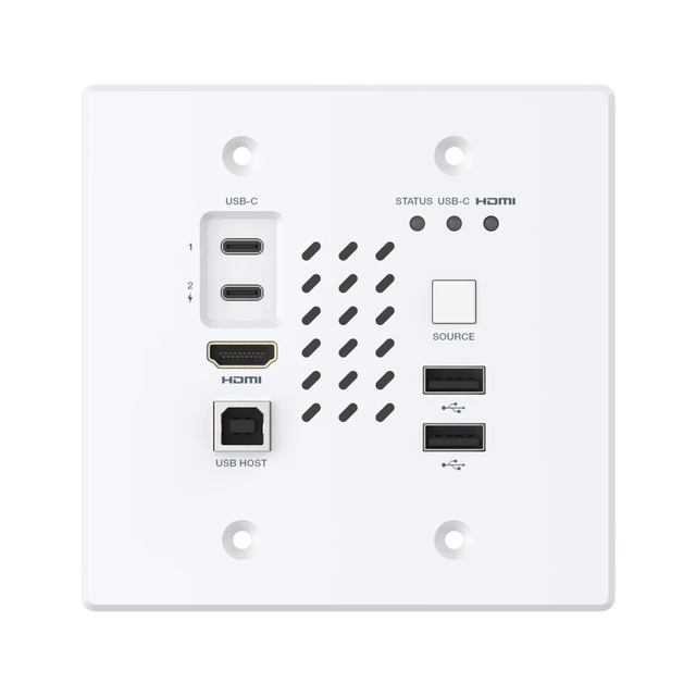 4K60 AV Over IP Encoder Wall Plate With HDMI USB C Input KVM Over IP and PoE Support US 2 Gang Wall Plate AV Over IP Encoder