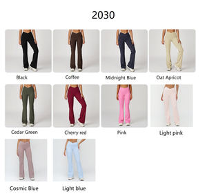 Roregal nuovo arrivo <span class=keywords><strong>Fitness</strong></span> da corsa pantaloni a vita alta a vita alta pantaloni a zampa di elefante da esterno Leggings sportivi Casual - Product Image 5