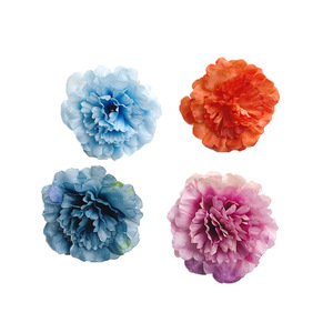 Fleurs artificielles de carnations de 5,5 cm de diamètre avec feuilles pour la décoration de mariage, la décoration de la maison et les travaux manuels DIY - Product Image 5