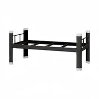 Lit simple en métal en vente chaude, durable et moderne pour les dortoirs, les chambres, les hôtels, les écoles, les hôpitaux, les appartements