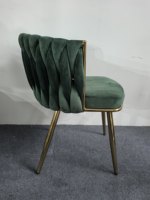 Fauteuil de loisirs moderne nordique en velours confortable avec dossier pour salon, chambre, appartement, hôtel, mobilier de banquet et de bar