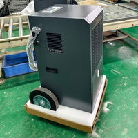 Déshumidificateur industriel mobile sur chariot 50-100L/jour avec poignée de déplacement facile et boîtier métallique pour bureau