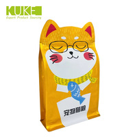 Chat de dessin animé avec logo imprimé unique pochette en mylar à fermeture éclair refermable pour bijoux et bonbons sacs en plastique en forme de découpe anti-odeur