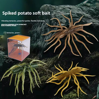 Nouvelle Leurre Souple Artificielle TPE Thunders Style Thorn-Potato 9,5cm 9g, Ver Bionique Multi-Aiguilles pour Bar et Urchin
