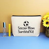 Tas Perlengkapan Olahraga Kustom, Tas Kosmetik Kanvas Portabel untuk Perjalanan, Tempat Pensil, Tas Kecil untuk Sepak Bola, Hadiah Remaja, Tas Kosmetik yang Dapat Digunakan Kembali