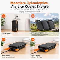 Güneş Enerjili Şarj Cihazı Powerbank 48000mAh Kablosuz Taşınabilir Şarj Cihazı Dahili 4 Kablo ve 4 Güneş Paneli