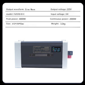 2000W onda sinusoidale pura Inverter <span class=keywords><strong>DC</strong></span> 24V a AC 220V convertitore di potenza con Display LCD supporto di personalizzazione - Product Image 4