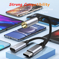 Pabrik grosir kabel audio aux kualitas tinggi Tipe c laki-laki untuk Tipe c Perempuan dan aux perempuan adaptor untuk ponsel Tablet Laptop