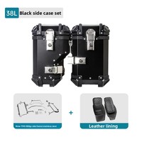 Support de boîte latérale gauche en alliage d'aluminium pour moto F700-800GS, boîte de rangement arrière 38L