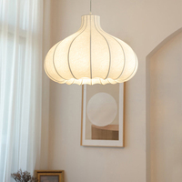 Lustre de restaurant en soie italienne, moderne, simple, luxueux, hauteur réglable 40/50/60cm, LED, lampes design élégantes et chaleureuses pour salon