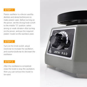 Vibratore per gesso dentale 4 ''piccolo gesso agitatore a intensità variabile tavolo vibrante per apparecchiature di laboratorio dentale per prodotto dentale Gypsm - Product Image 4