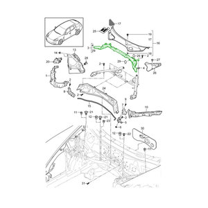 Kit de Reparación de Drenaje para Porsche Panamera 97057241502, Adaptadores de Plástico para Uso Automotriz - Product Image 4