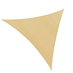 Voile d'ombrage triangulaire beige 2,5x2,5x2,5m avec anneaux en D pour terrasse, <span class=keywords><strong>auvent</strong></span> et protection solaire, conforme aux normes commerciales - Product Image 3