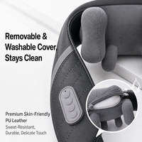 Masseur cervical sans fil électrique Shiatsu HealthPal OEM avec tête de massage ergonomique et fonction chauffante pour le cou et les épaules