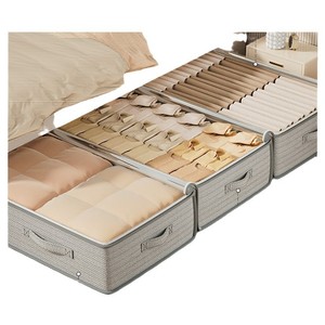 Under Bed <b>Storage</b> Bag Large Capacity Foldable Rectangle For Bedroom <b>Clothes</b> Quilts Organizers - Product Image 5