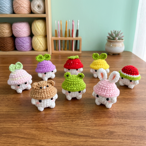 Porte-clés en fil tissé fait main avec motif floral et végétal, en laine douce tricotée, fabriqué au Vietnam pour cadeaux de vacances et souvenirs - Product Image 2
